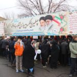 حضور پرشور کارکنان برق منطقه‌ای یزد در راهپیمایی ۲۲ بهمن و برپایی ایستگاه صلواتی