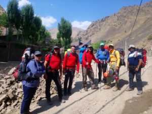 صعود کوهنوردان برق منطقه‌ای یزد به قله خلنو استان تهران